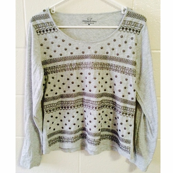 Gray Long Sleeved Vineyard Vines Shirt