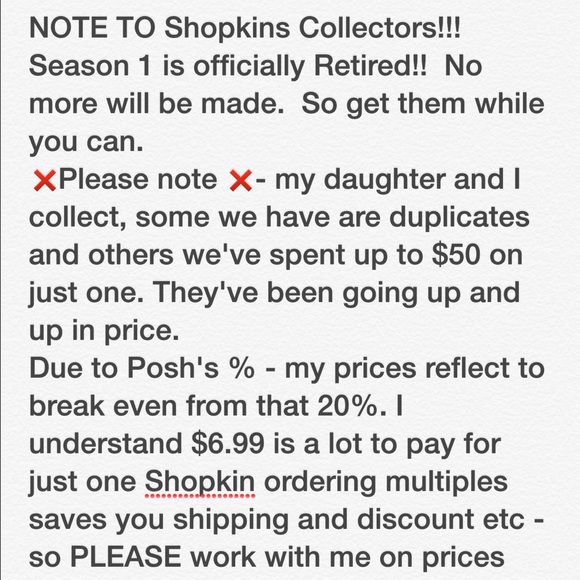 Shopkins - BUNDLE & SAVE! Please Read 2/2 pages.