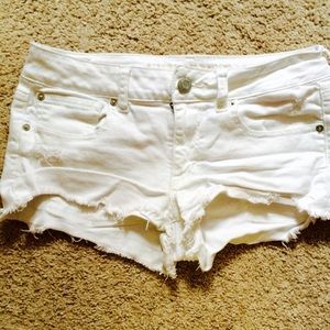White Low Rise Shorts