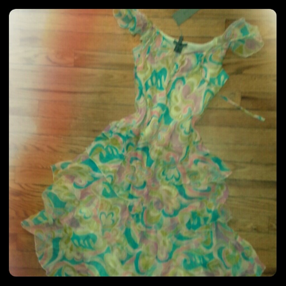 100% Silk flowing dress