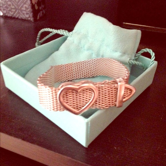 JMD: Tiffany heart mesh bracelet w/original pouch