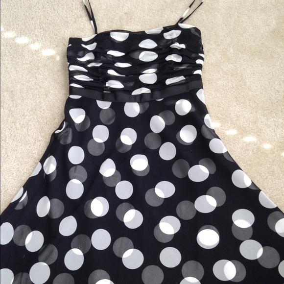 Black dress with white polka dot dress 0P, XXS