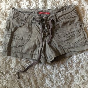 Brown Cotton Shorts