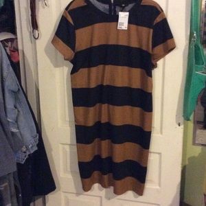 Black and brown stripped dress