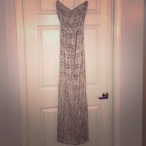 Gold maxi dress with shorter liner - NEVER WORN