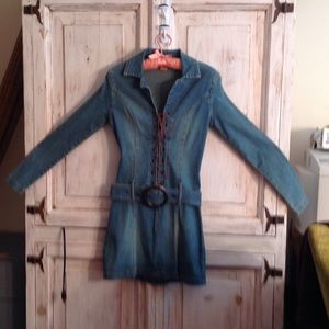 Denim Mod Mini Dress