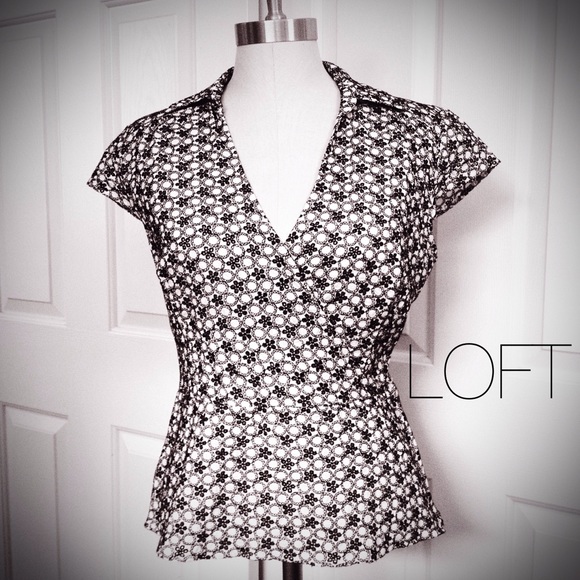 LOFT by Ann Taylor embroidered top