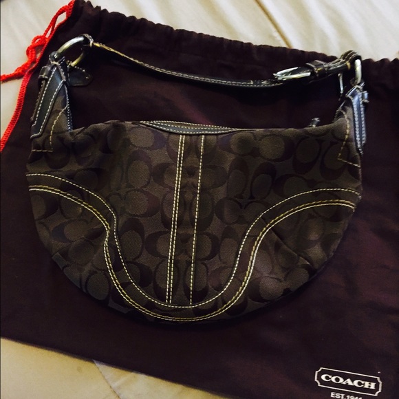 Coach Brown signature small handbag