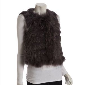 Alice + Olivia real fur grey vest