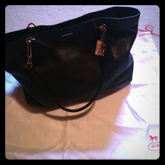 Authentic leather coach bag
