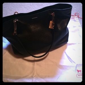 Authentic leather coach bag