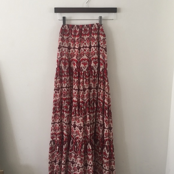 Planet blue, Red maxi skirt - Picture 1 of 3