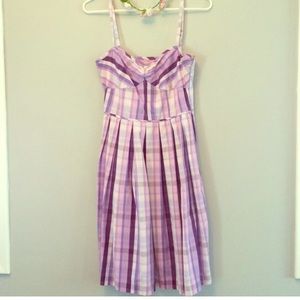 LOFT Pastel Checkered Dress