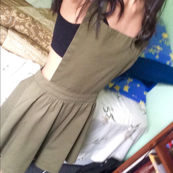🚫S O L D🚫 Olive Overall Skirt