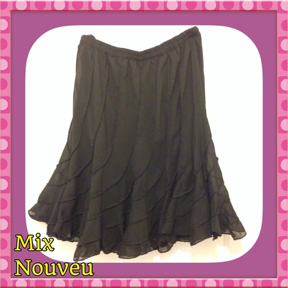 Black Mix Nouveu Skirt