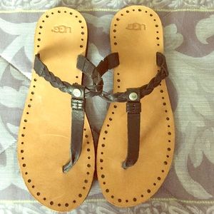 UGG black size 8 flip flops