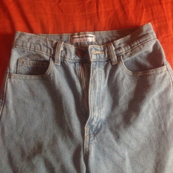 American Apparel High Waist Jean in Medium Wash