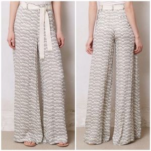 Anthropologie elevenses saunter high waist palazzo