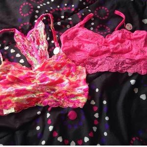 Vs pink bralettes