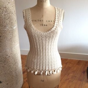 NWOT Elie Tahari Crochet Top