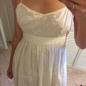 ZARA white embroidered cocktail dress