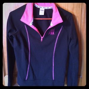 VS PINK yoga half zip