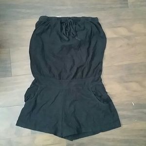 Black beach romper
