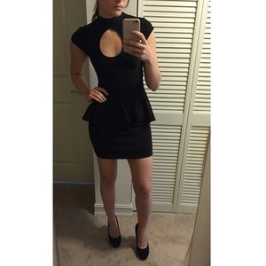 SEXY black peplum dress