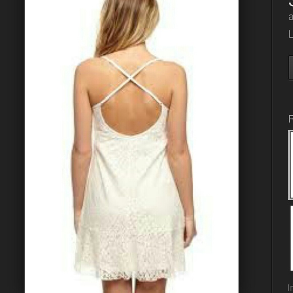 Cotton On Navy Blue Floral Lace Cross Back Dress - Picture 2 of 3