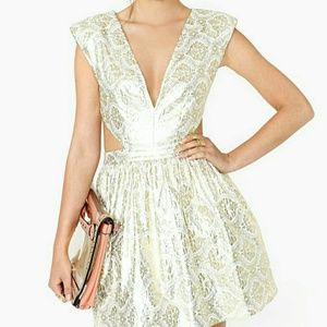 Gold party/prom dress (willing to negotiate price)