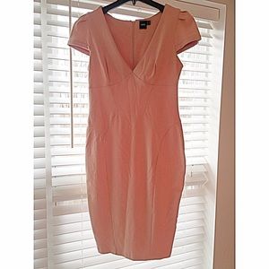 Low Cut Fitted Midi Dress