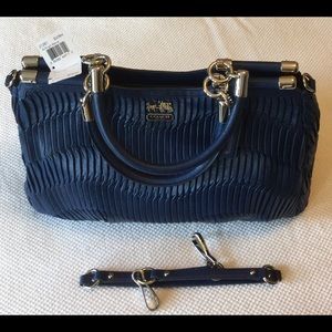 NWT COACH Madison Gathered Leather Carrie Satchel