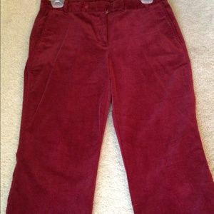Burgundy corduroy pants