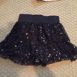 Black sequin skirt