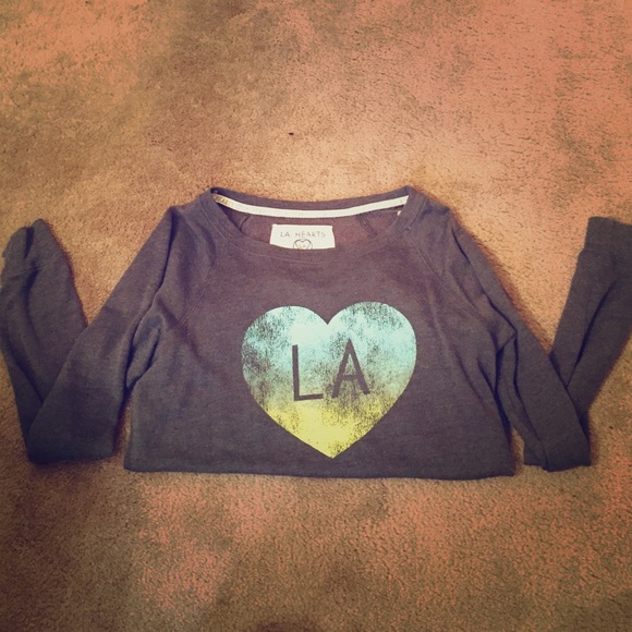 Crew neck LA: Hearts top