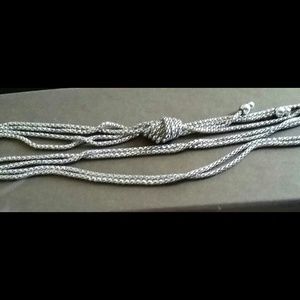 Silpada Forget Me Knot SS Stamped Necklace