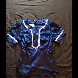 NWT Bebe Silk Top- Medium- Royal blue