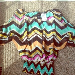 Chevron Colored Top