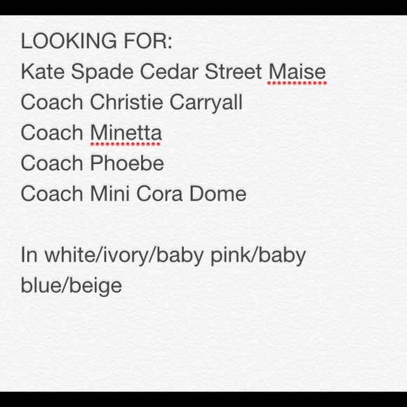 Looking for handbags