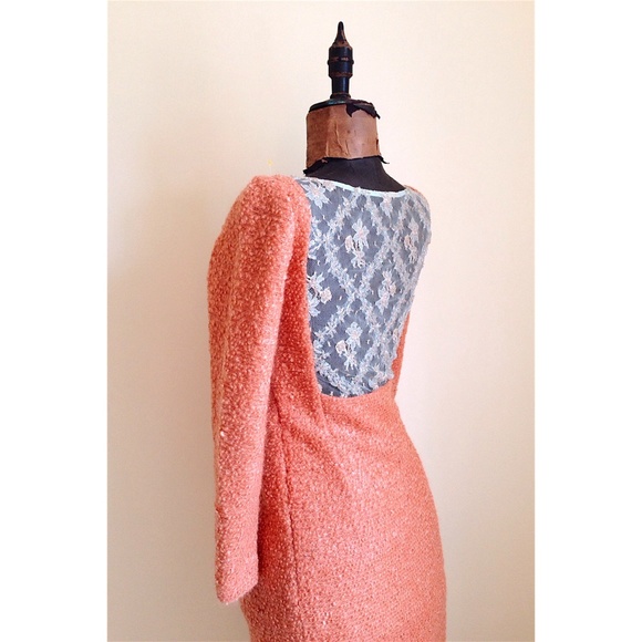 Vintage 50s bouclé dress - Picture 2 of 4