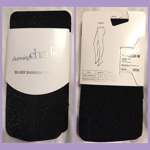 Silver shimmer tights