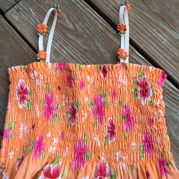 Benetton Beautiful Vintage Hibiscus Summer Dress - Picture 3 of 4