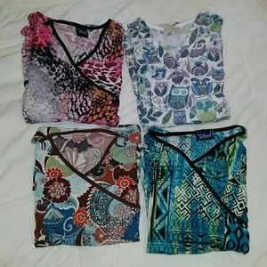 Bundle of three scrub tops (blue unavailable)