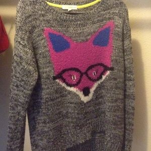 Knitted fox sweater
