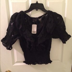 Black lace top