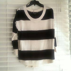 Black & cream striped sweater