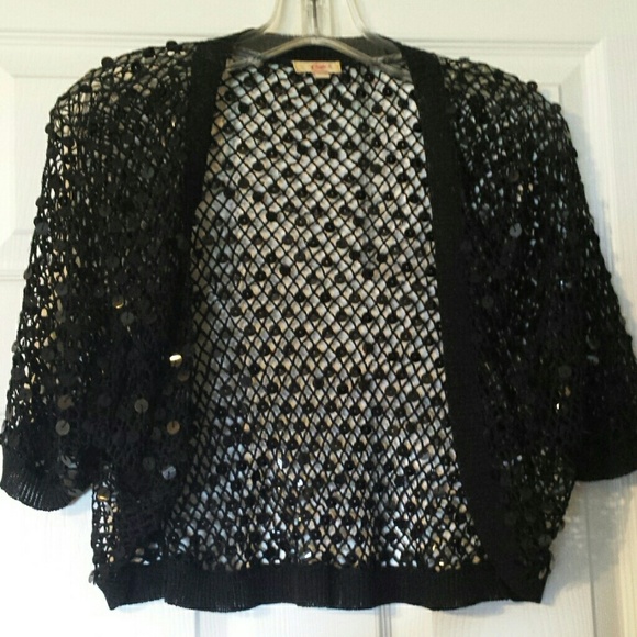 Black sequin shrug