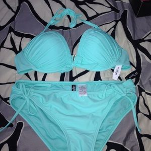 2 piece bathing suit in mint