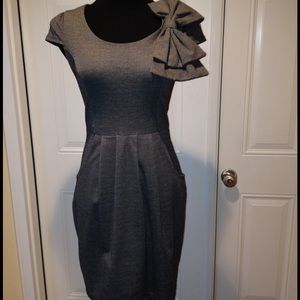 Taylor dress red size 6 and bow dress in gray