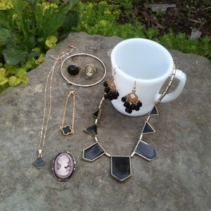 Costume Jewelry in black and gold